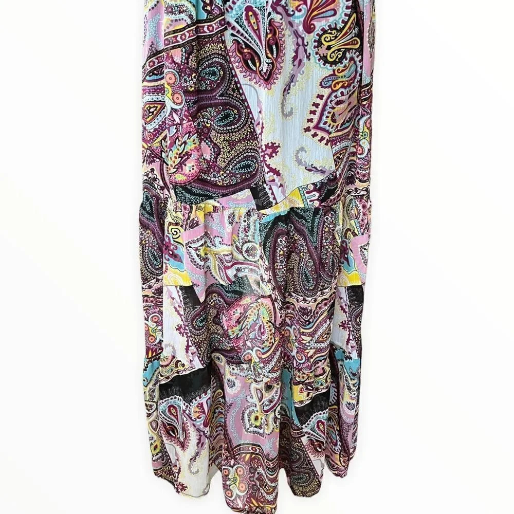 STUDIO F | Multicolored | Halter Smocked Waist Printed Dress - Picture 7 of 13